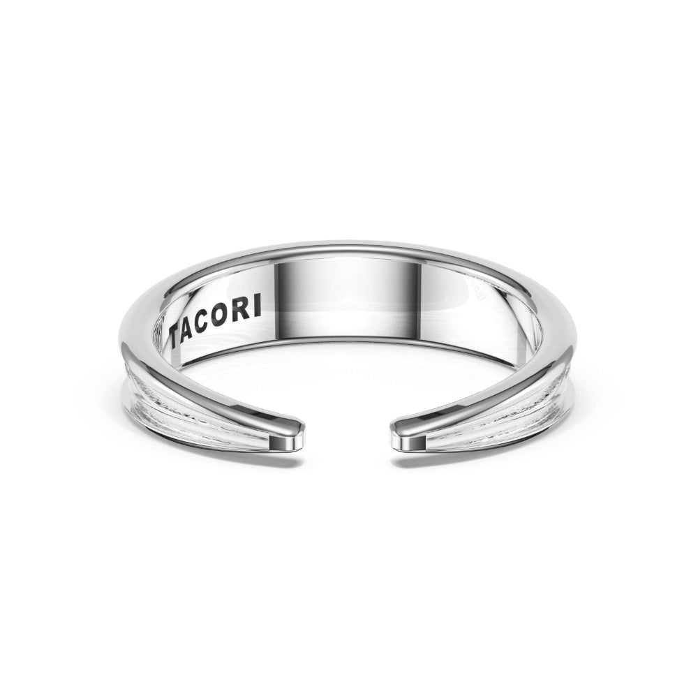 Tacori Sculpted Crescent Petal-Texture Open Band in Platinum