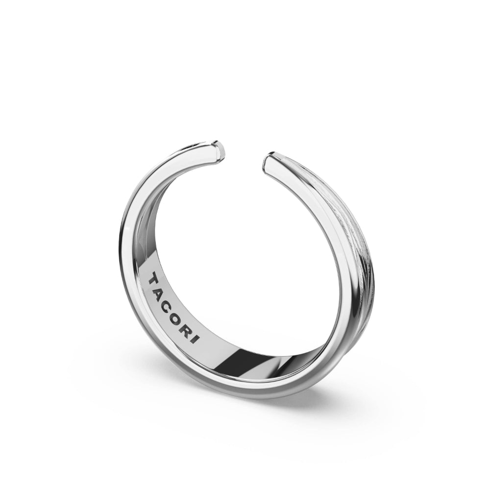 Tacori Sculpted Crescent Petal-Texture Open Band in Platinum