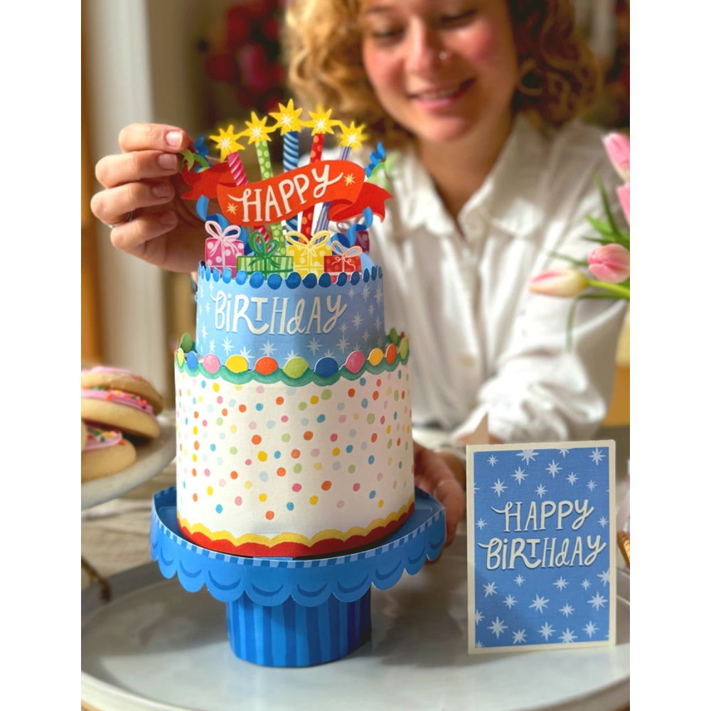 Confetti Birthday Cake Pop-Up Greeting Cards
