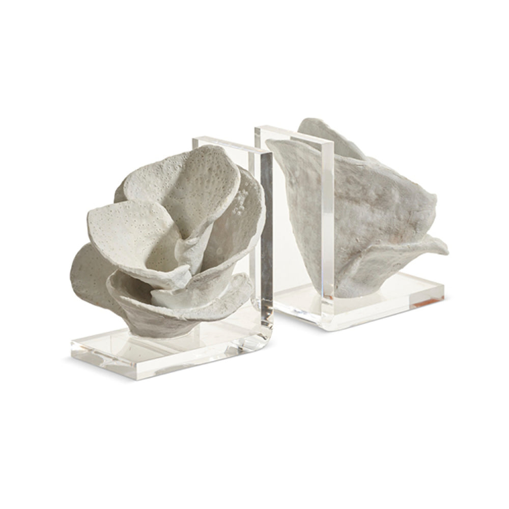 Raz Imports 7" Rose Coral Bookends
