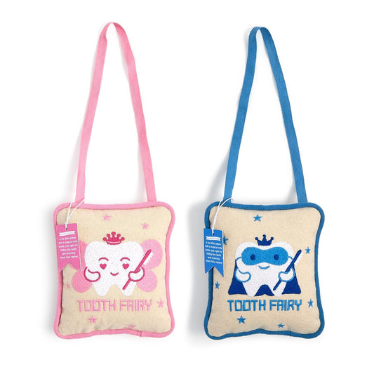 Two's Company Tooth Fairy Embroidered Pillow Door Hanger