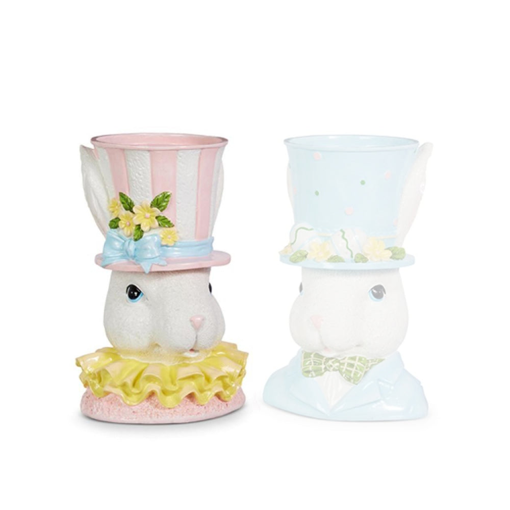 Raz Imports 11.5" Dapper Bunny Head Planter