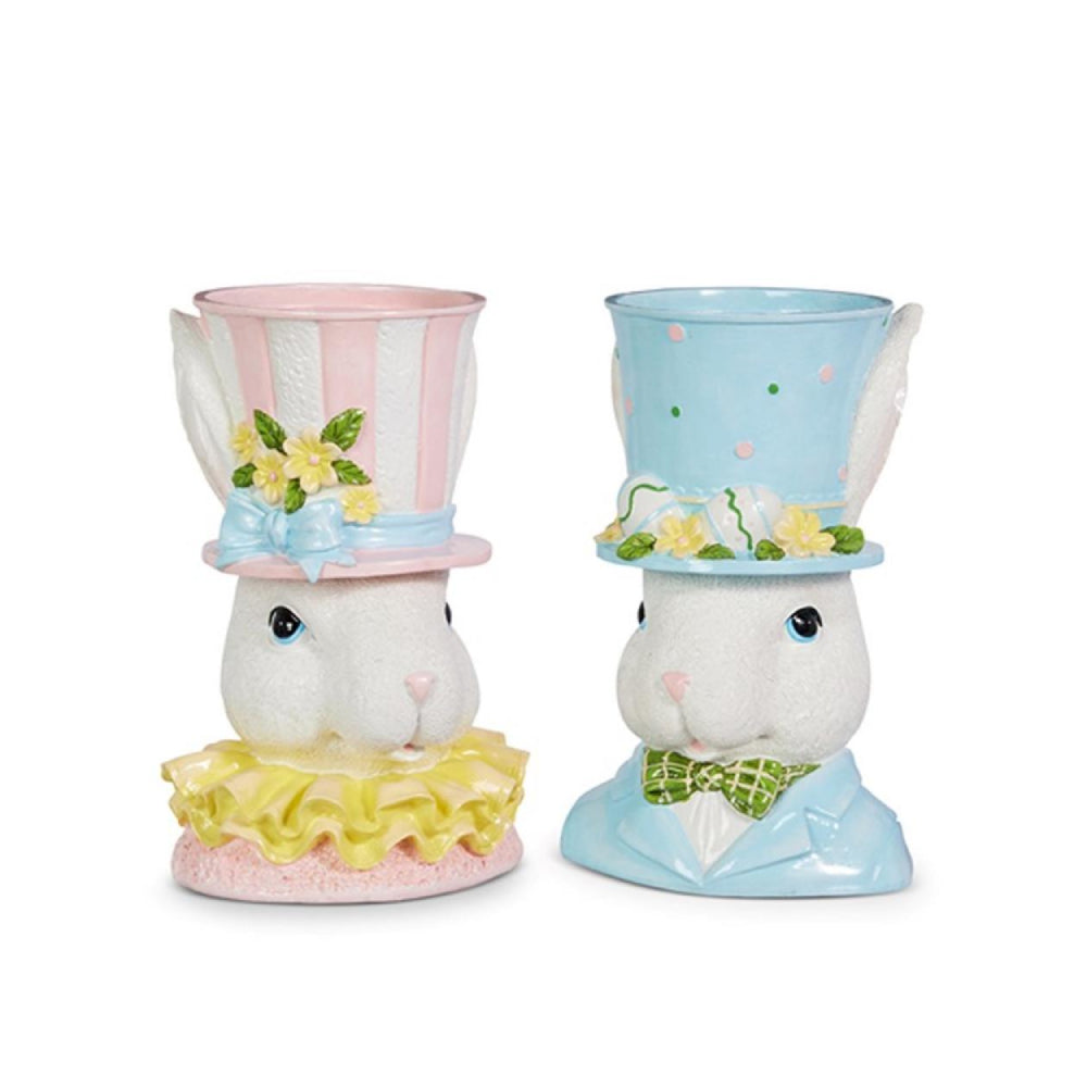 Raz Imports 11.5" Dapper Bunny Head Planter