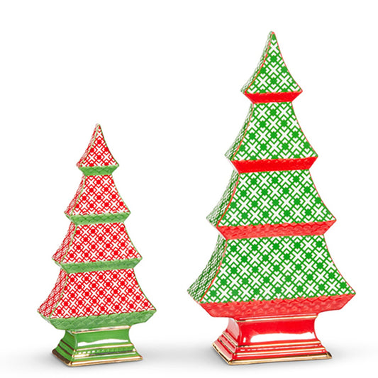 Raz Imports 12.25" Geo Pattern Tabletop Trees
