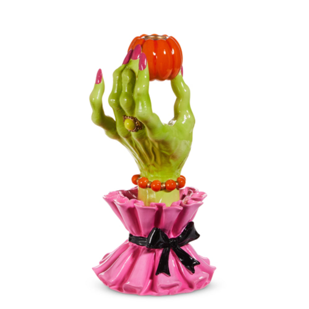 Raz Imports 10" Witch Hand Candle Stick