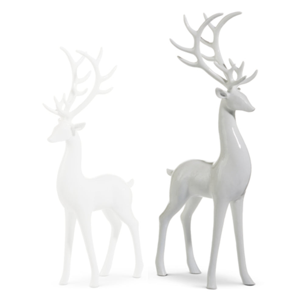 Raz Imports High Shine White Deer