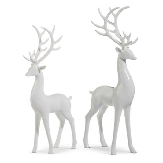 Raz Imports High Shine White Deer