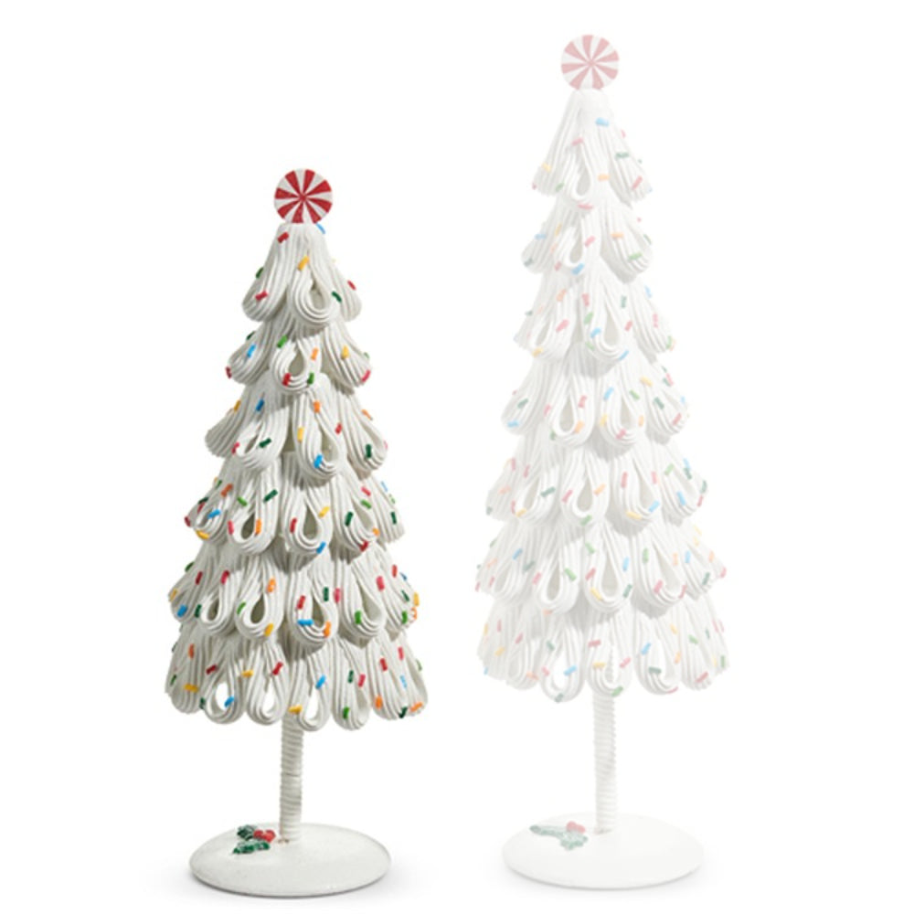 Raz Imports White Icing Trees With Sprinkles