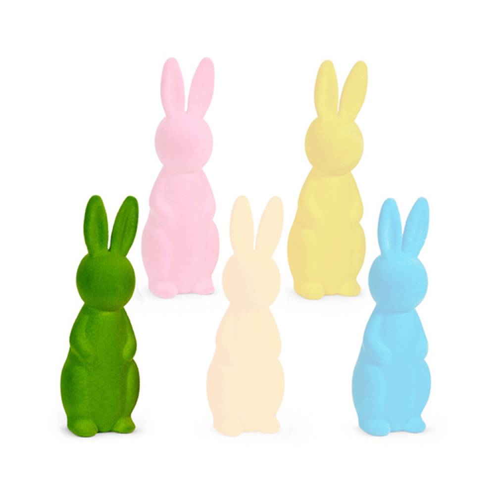 Raz Imports 15" Bright Flocked Bunny