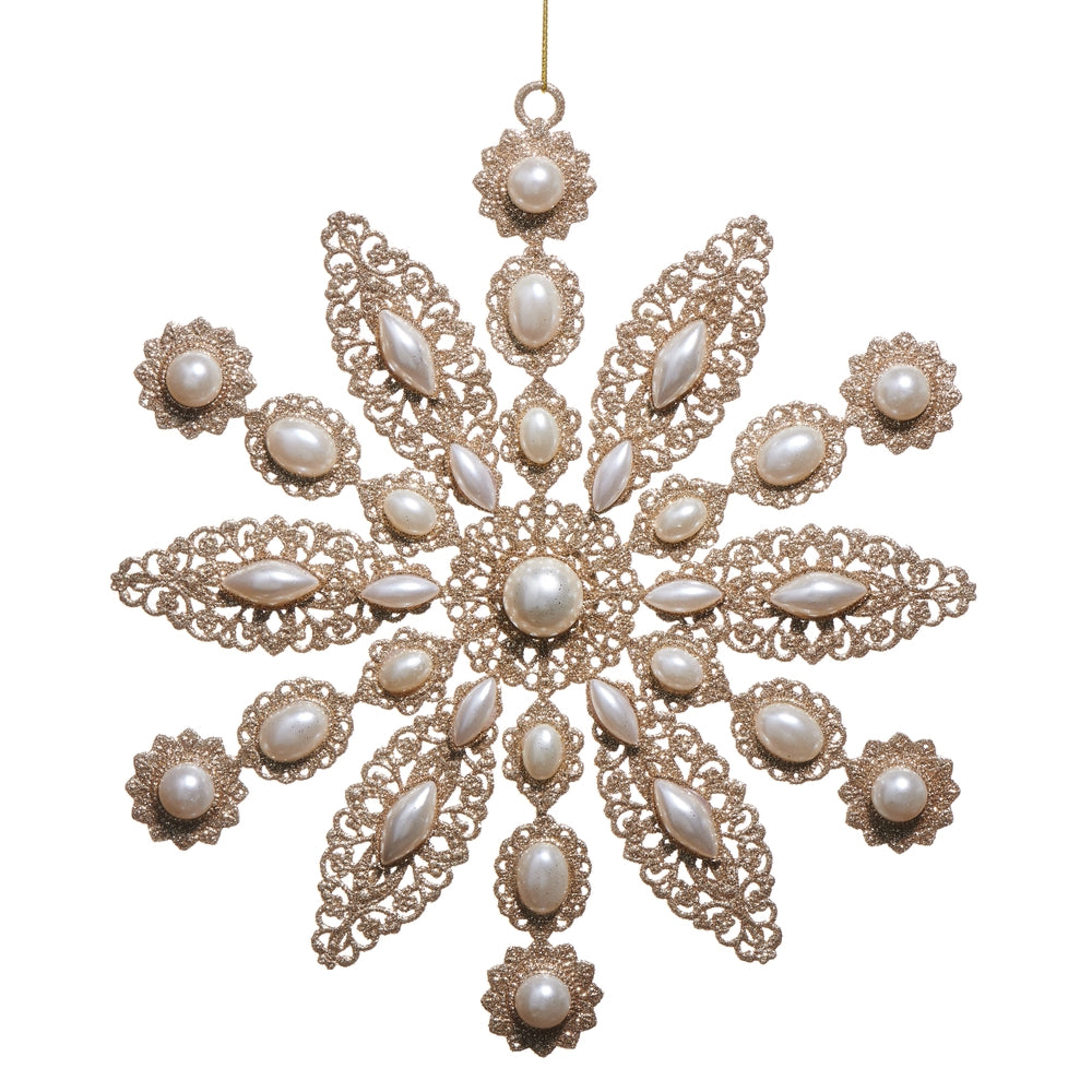 Raz Imports 9" Glitter and Pearl Ornament