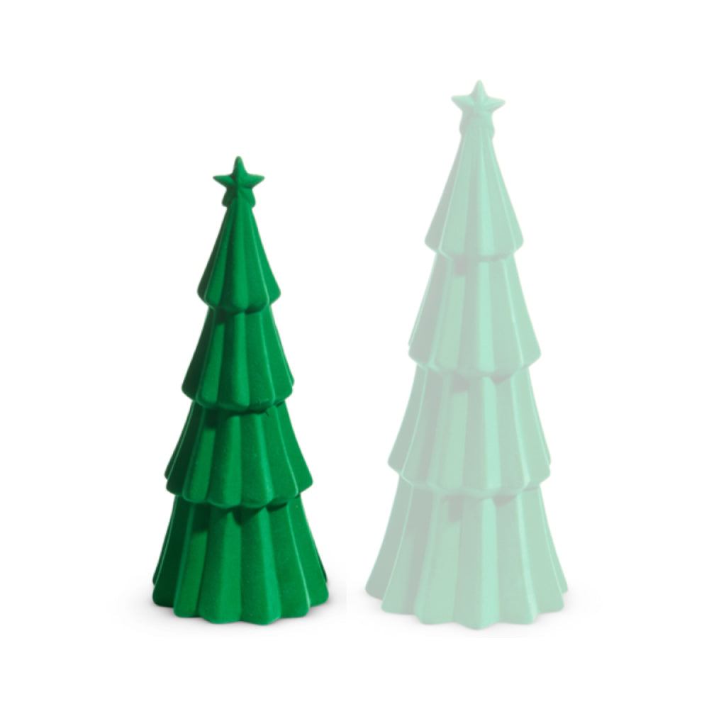 Raz Imports Green Tiered Flocked Trees