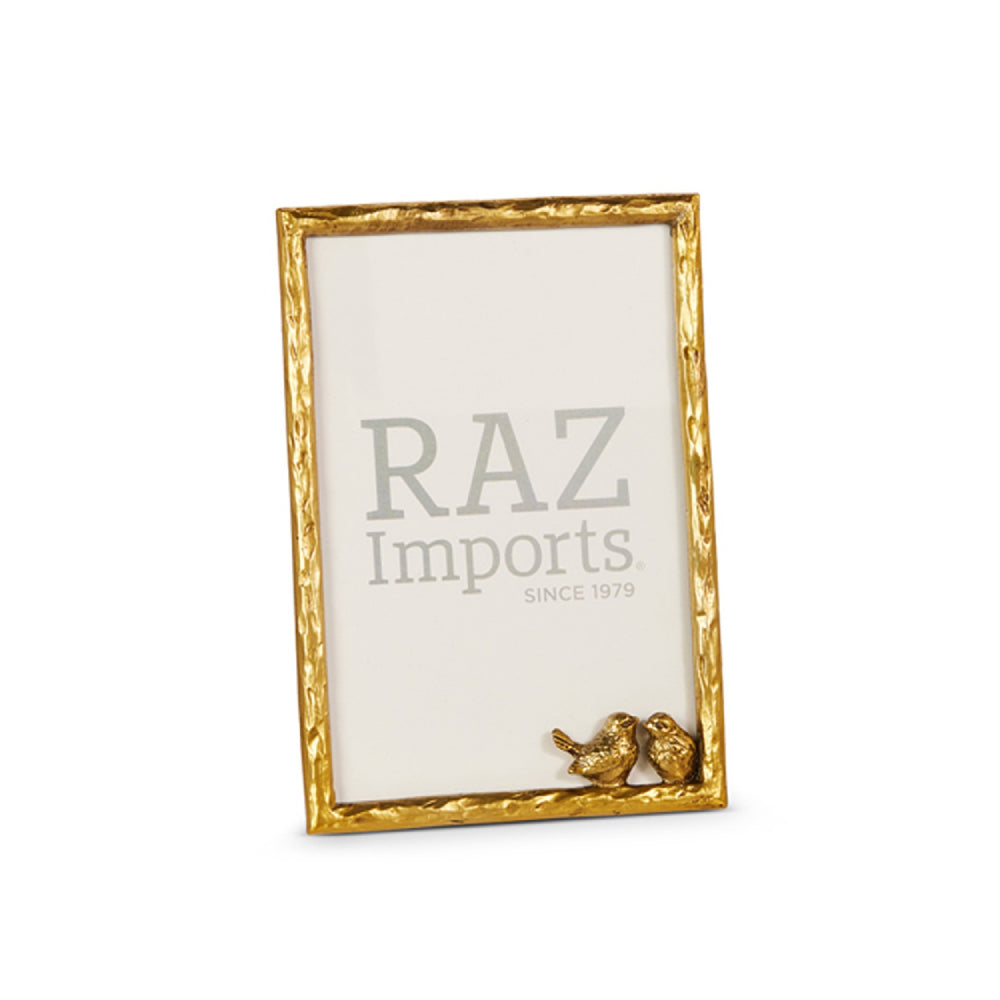 Raz Imports 4x6 Rectangle Gold Bird Picture Frame