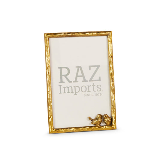 Raz Imports 4x6 Rectangle Gold Bird Picture Frame