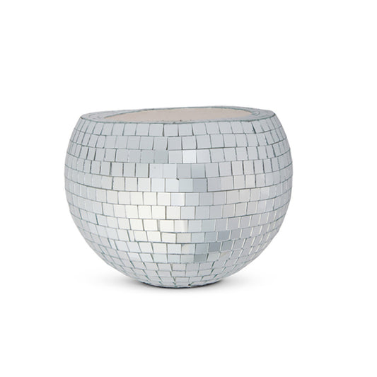 Raz Imports Silver Disco Ball Planter