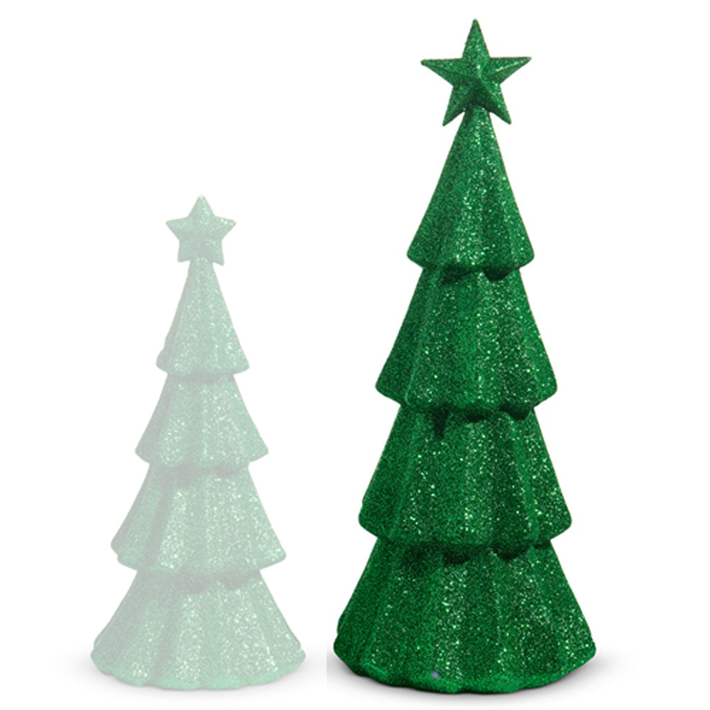 Raz Imports Green Glitter Trees