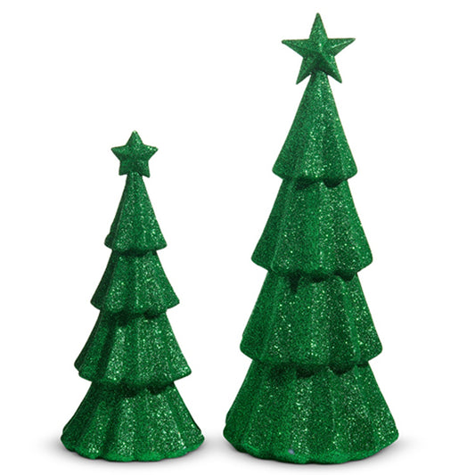 Raz Imports Green Glitter Trees