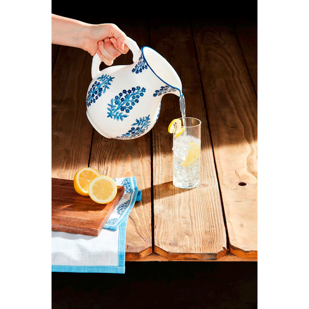 Mud Pie Block Print Pitcher
