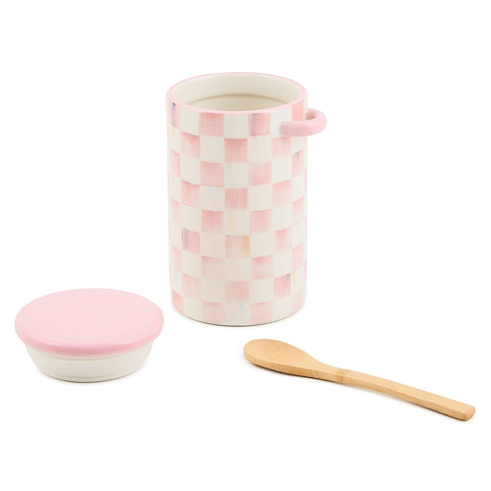 MacKenzie-Childs Rosy Check Farmhouse Canister