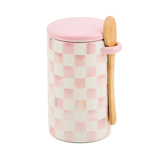 MacKenzie-Childs Rosy Check Farmhouse Canister