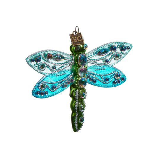 Raz Imports 4.5" Blue Fantasy Dragonfly Ornament
