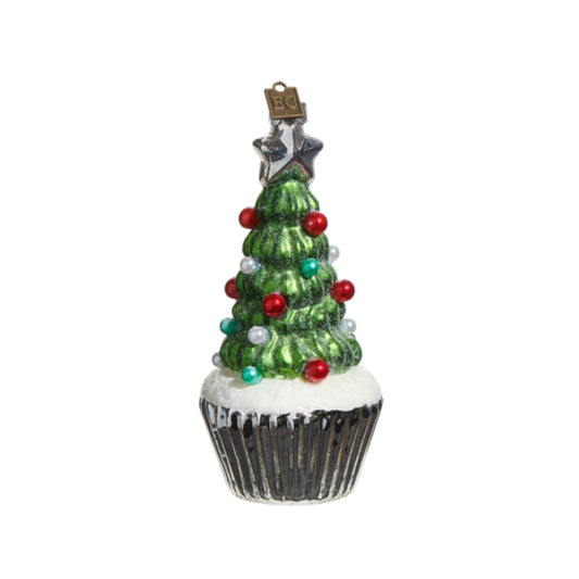 Raz Imports 5.5" Christmas Tree Cupcake Ornament