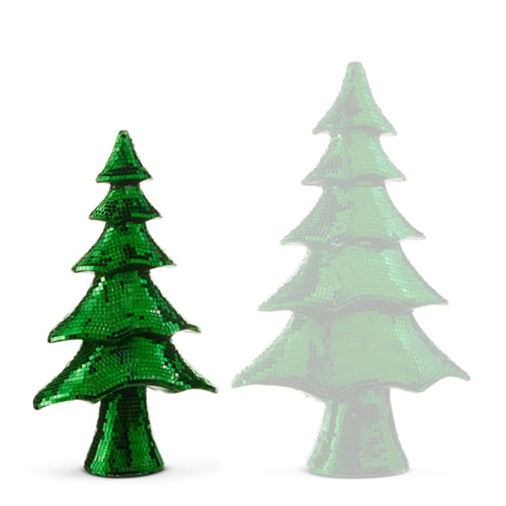 Raz Imports Green Layered Disco Ball Trees