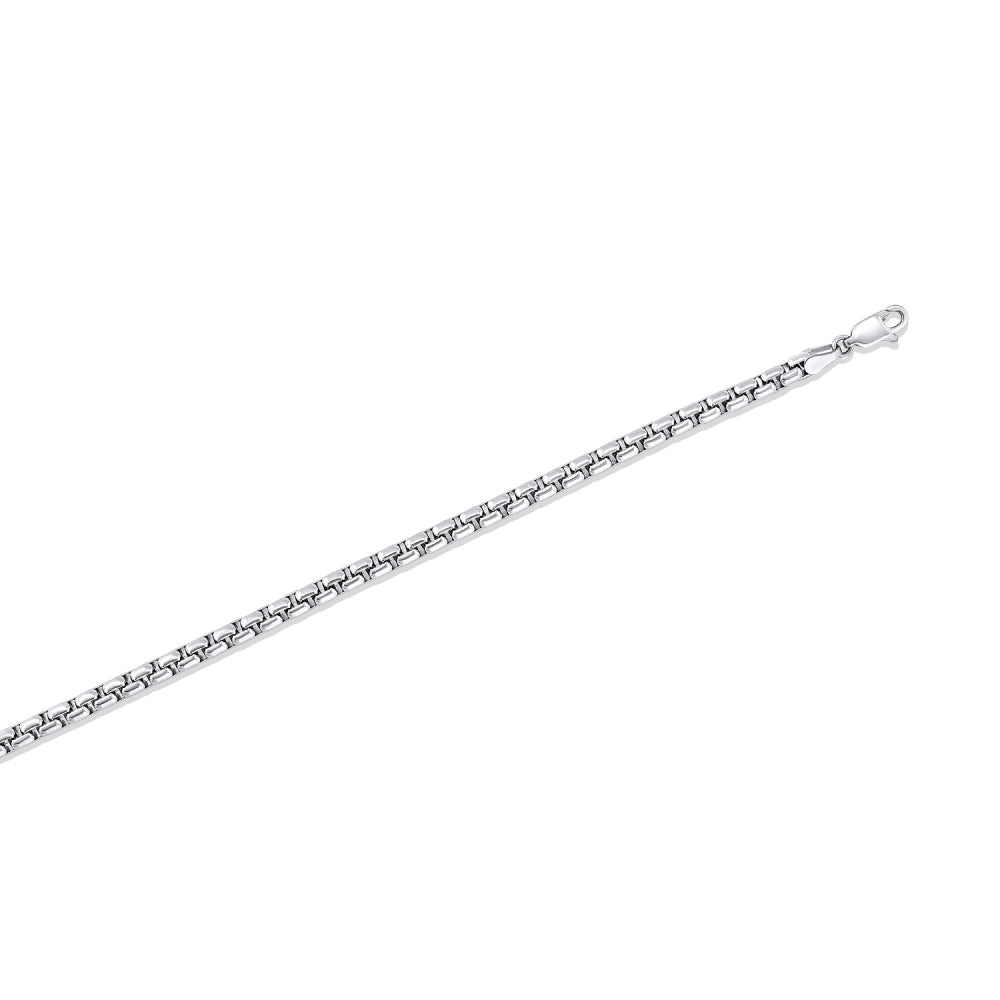 14W 4.0mm Solid Round Box Chain 18"