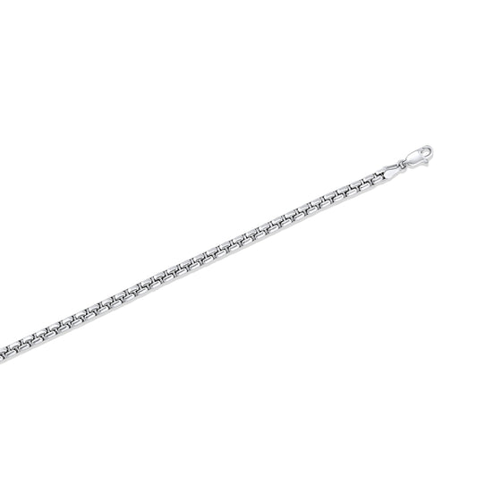 14W 4.0mm Solid Round Box Chain 18"