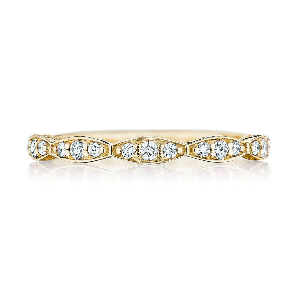 Tacori 18k Gold Marquise Design Wedding Band with Diamonds