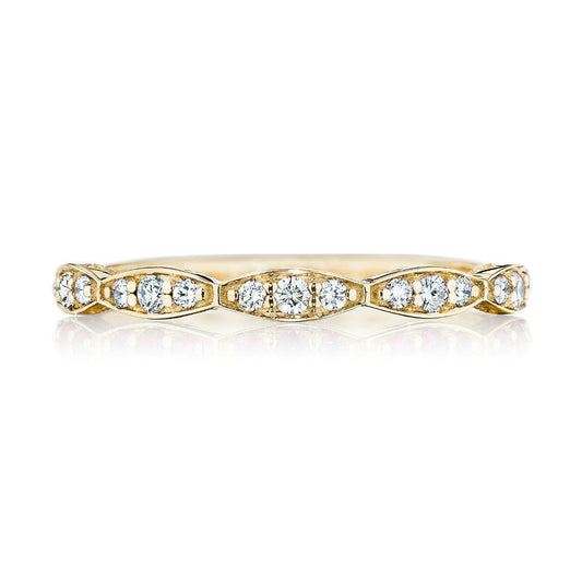 Tacori 18k Gold Marquise Design Wedding Band with Diamonds