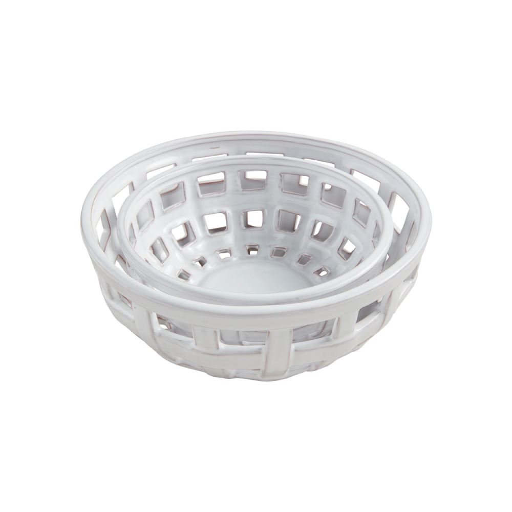 Mud Pie Nested Basket Weave Bowls