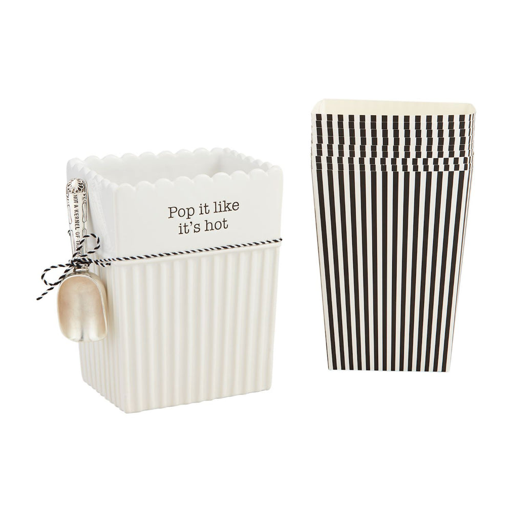 Mud Pie Popcorn Bucket & Bag Set