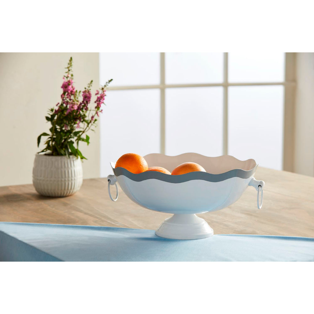 Mud Pie Scalloped Metal Bowl