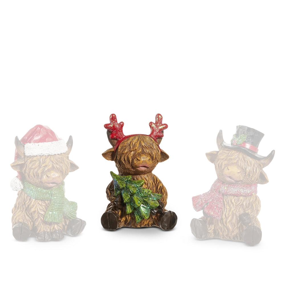 Raz Imports Highland Cow Ornaments