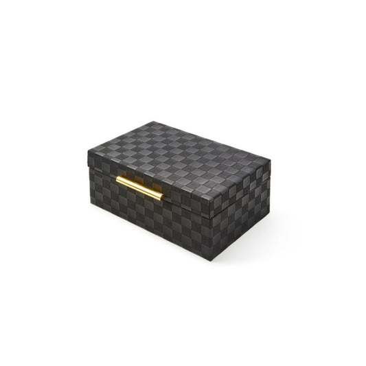 Mackenzie-Childs Black Faux Leather Box