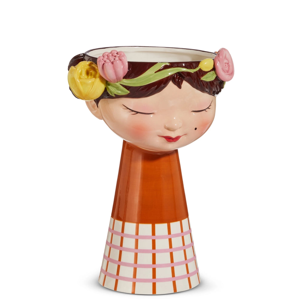 Raz Imports Girl Head Vase