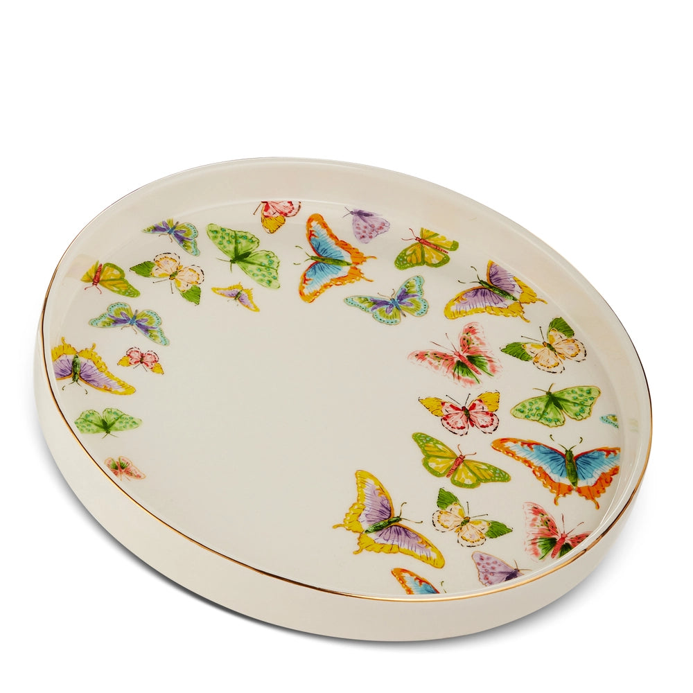 Raz Imports 12" Round Butterfly Confetti Tray