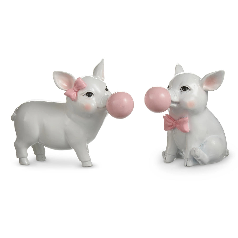 Raz Imports 5.5" Piglet Blowing Bubble