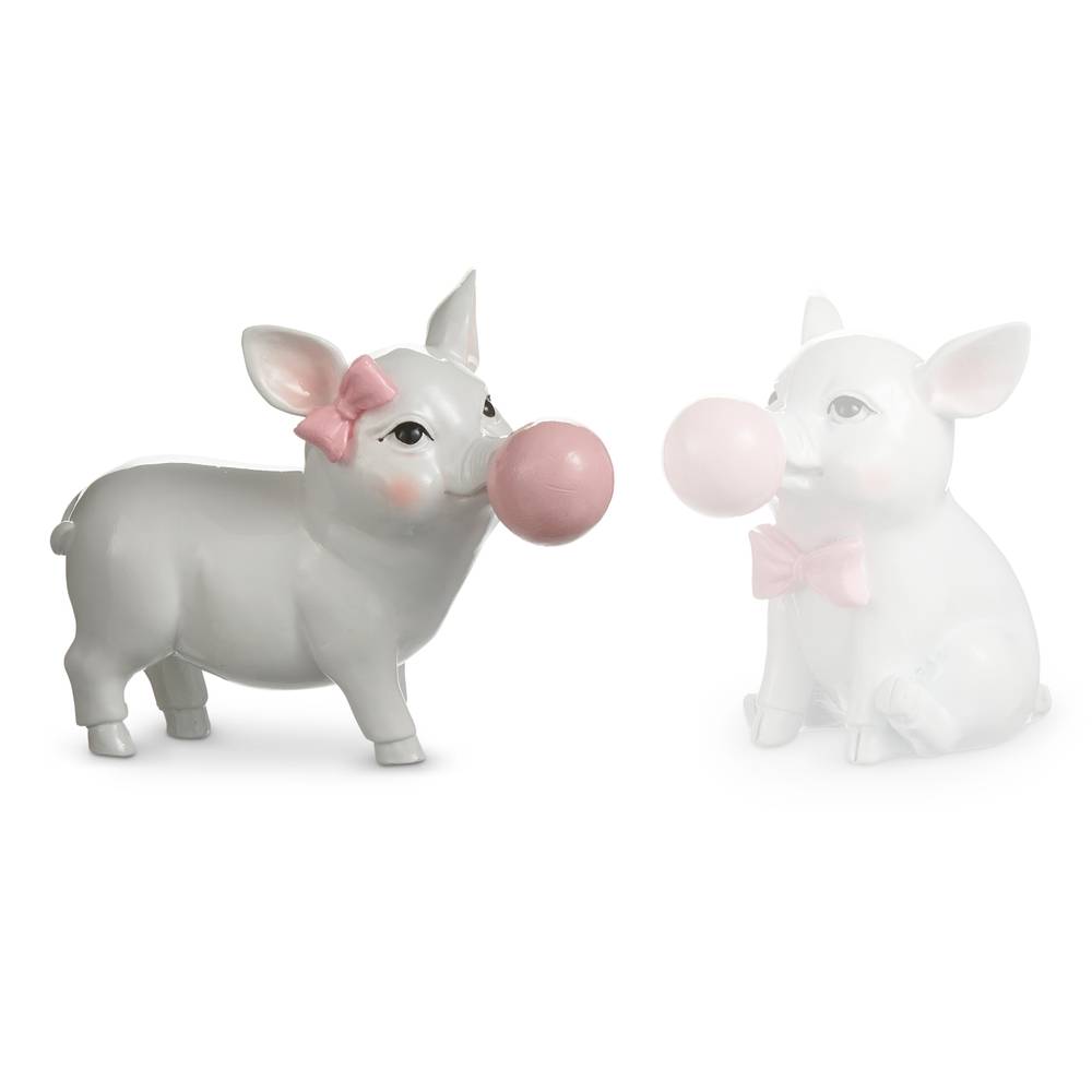 Raz Imports 5.5" Piglet Blowing Bubble