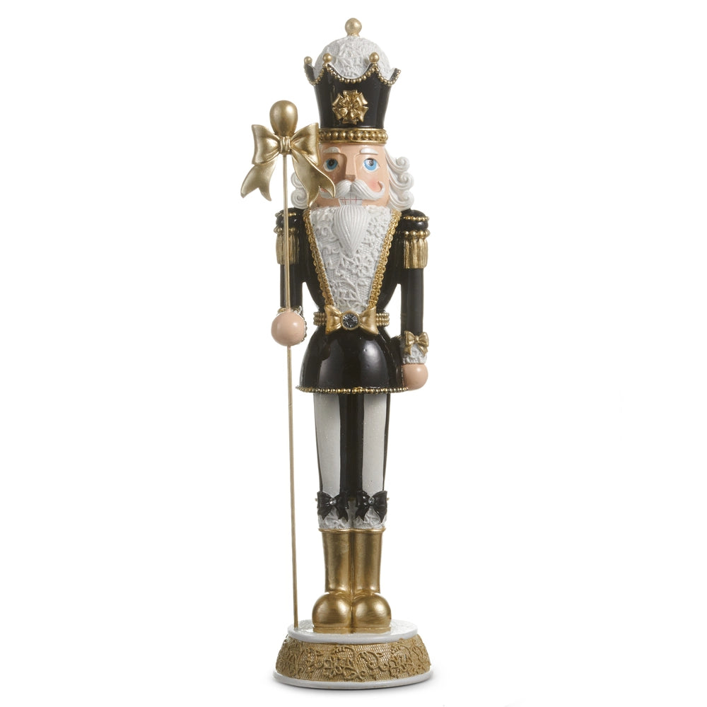 Raz Imports 17.75" Black Bow Nutcracker