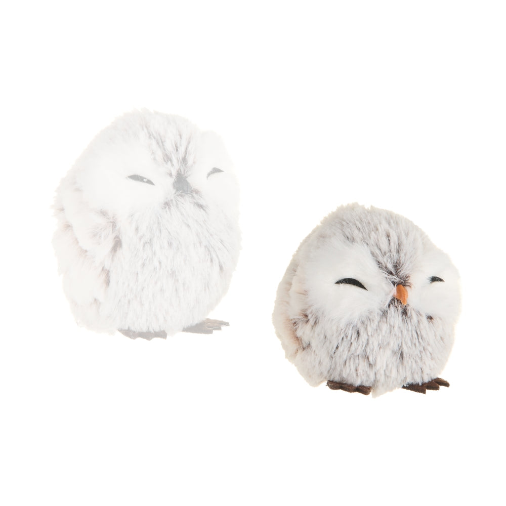 Orange Beak owl figurine on a white background.