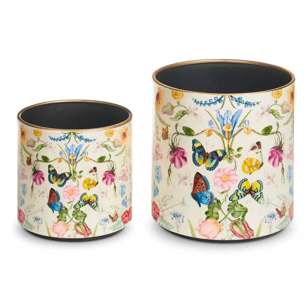Raz Imports 6.5" Botanical Flight Containers - Set of 2