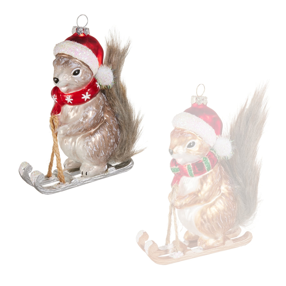 Raz Imports 4.75" Skiing Squirrel Ornament