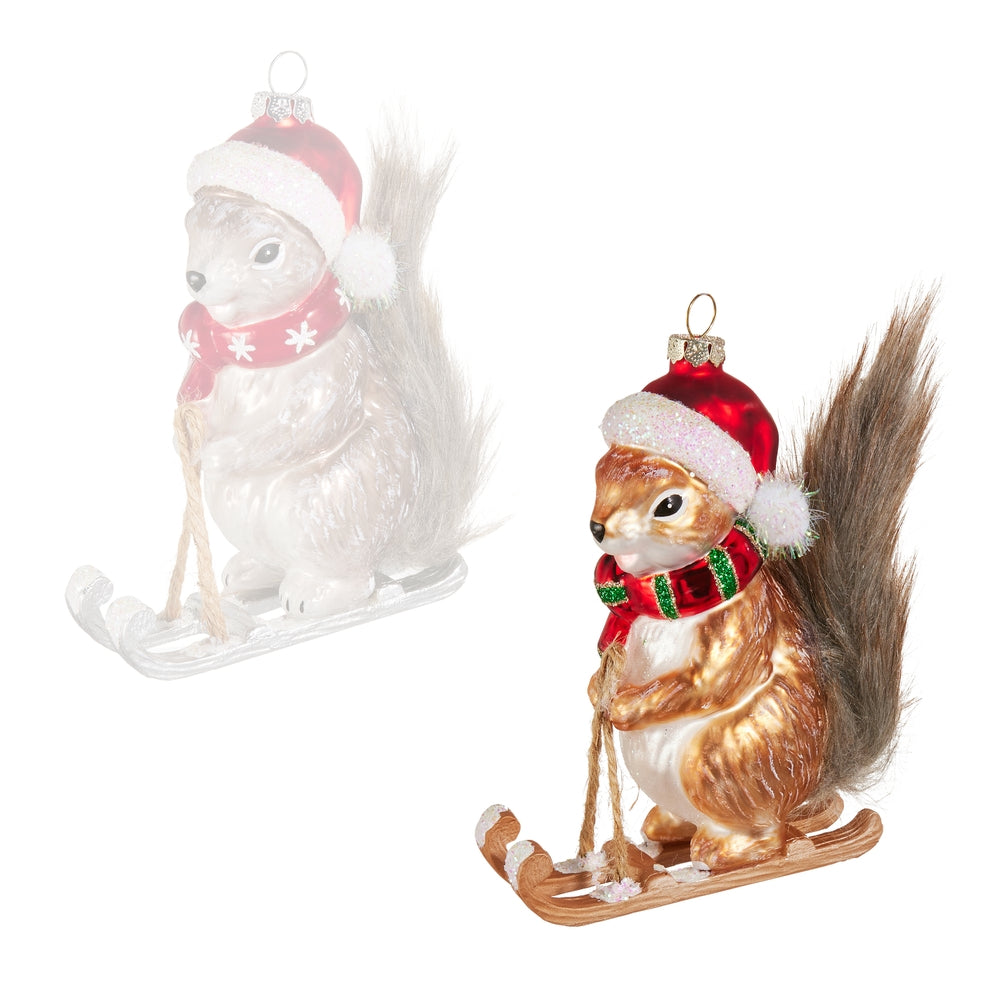 Raz Imports 4.75" Skiing Squirrel Ornament