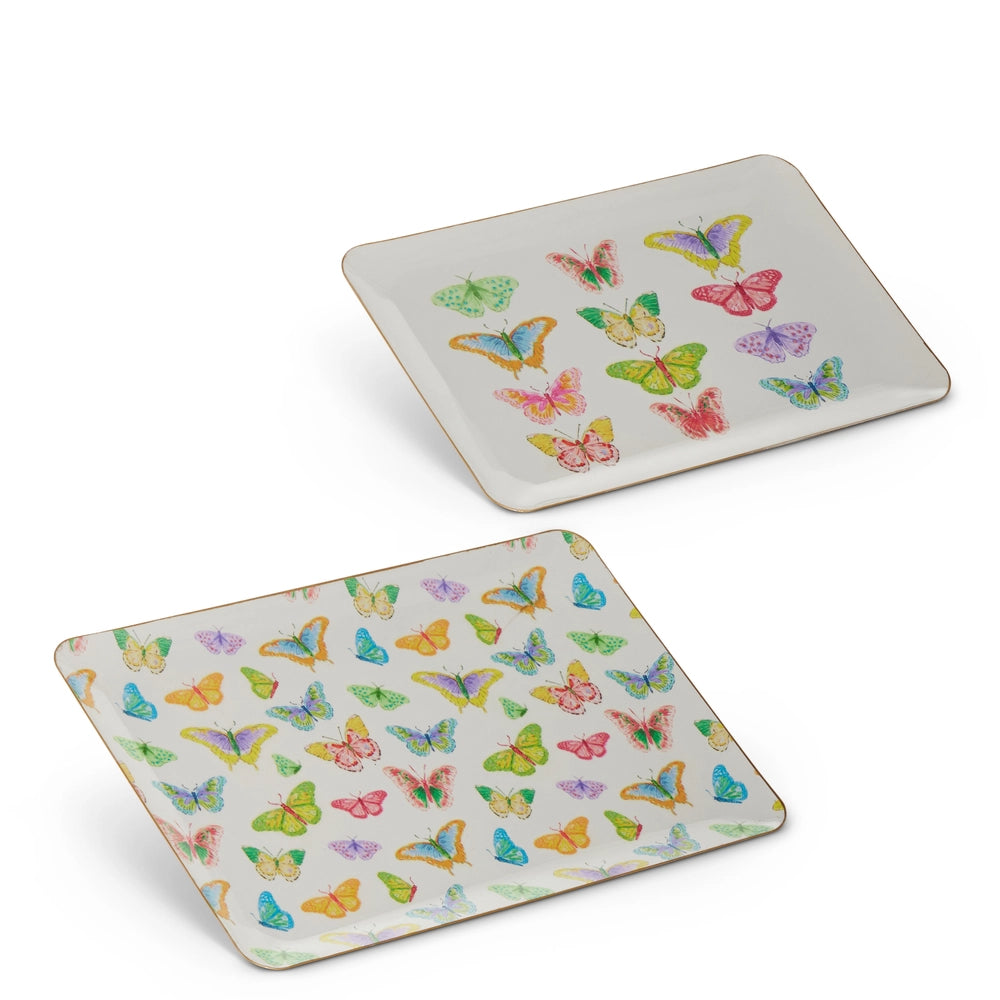 Raz Imports 12" Butterfly Confetti Trays - Set of 2