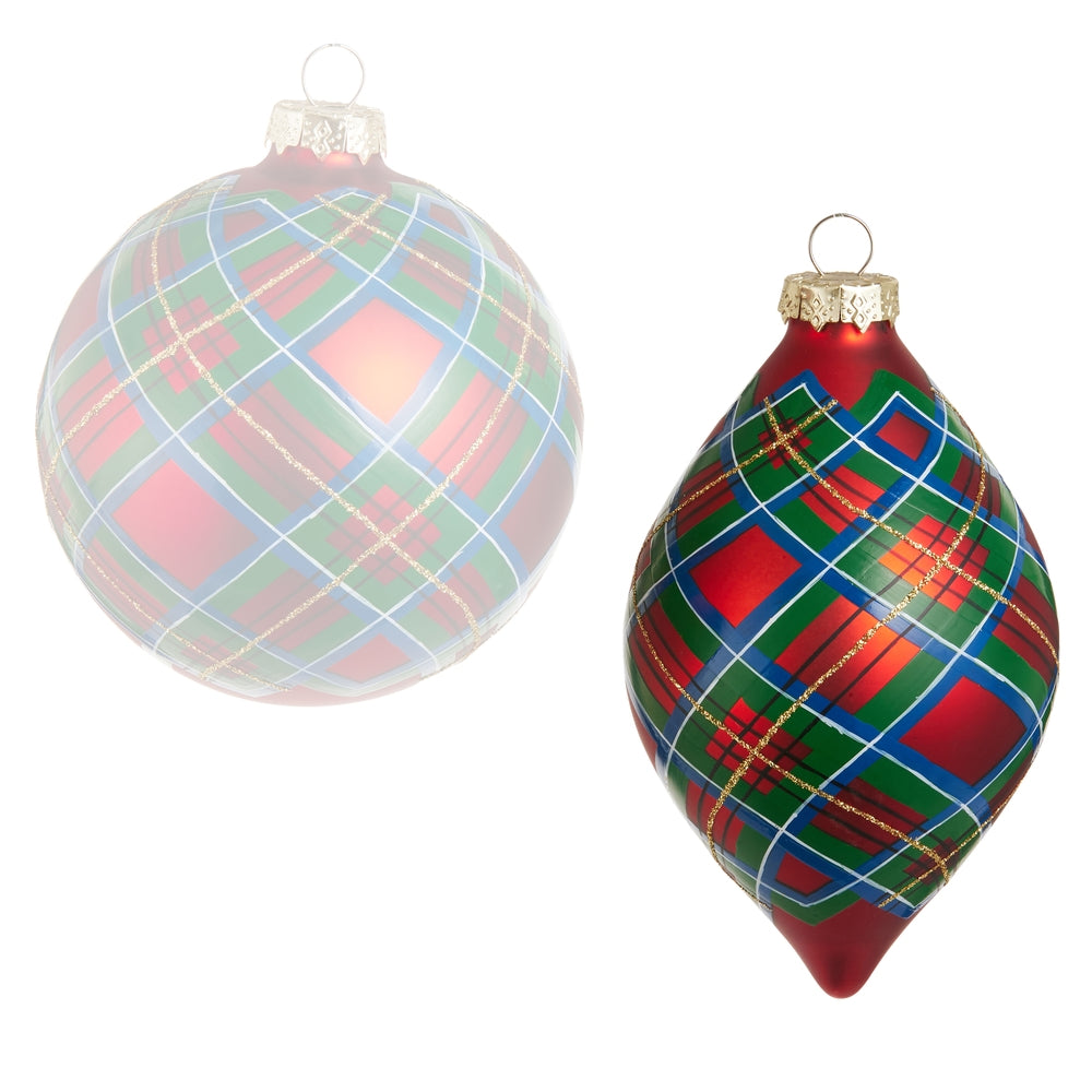 Plaid Christmas Tree Ornament
