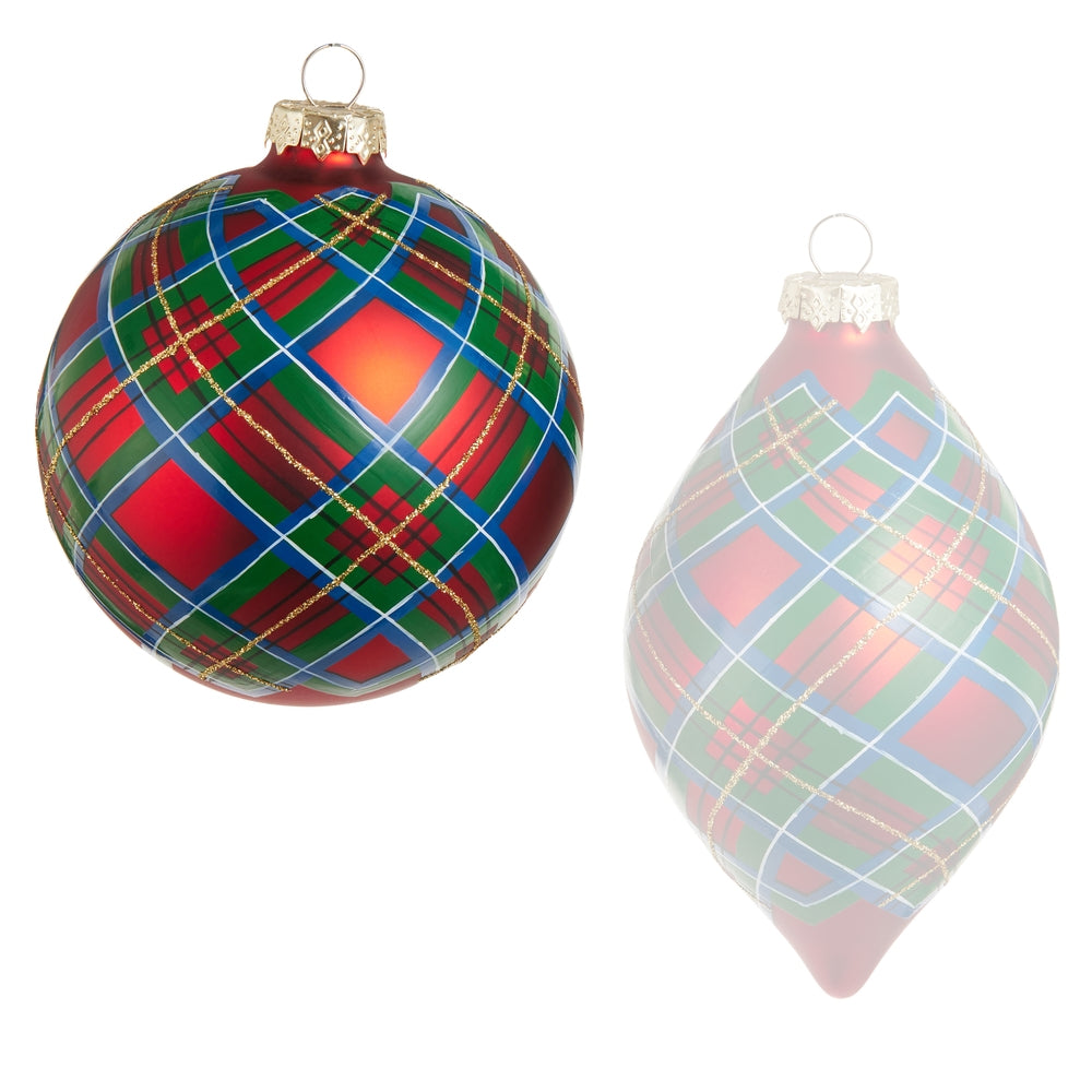 Plaid Christmas Tree Ornament