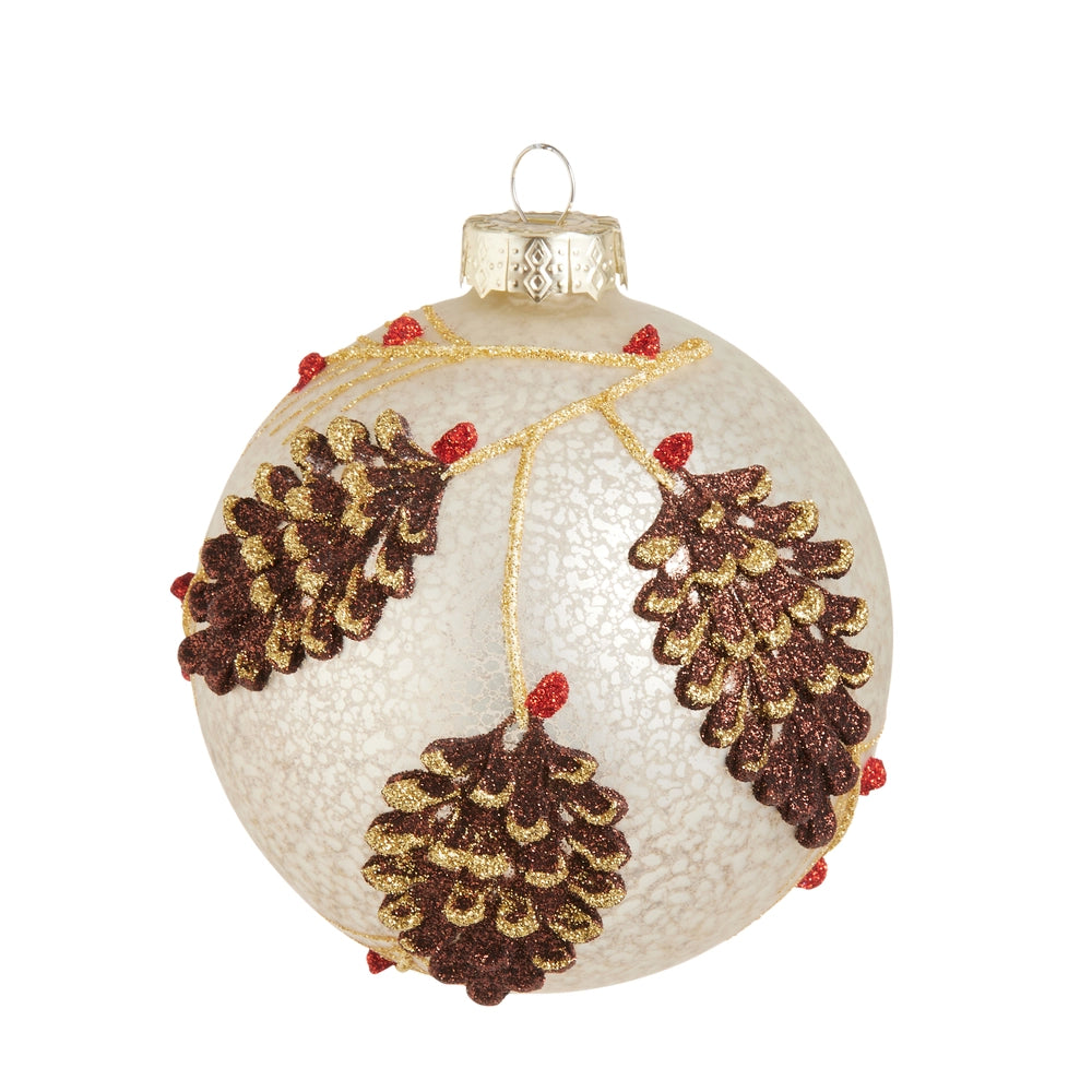Raz Imports 4" Mercury Glass Pinecone Ball Ornament