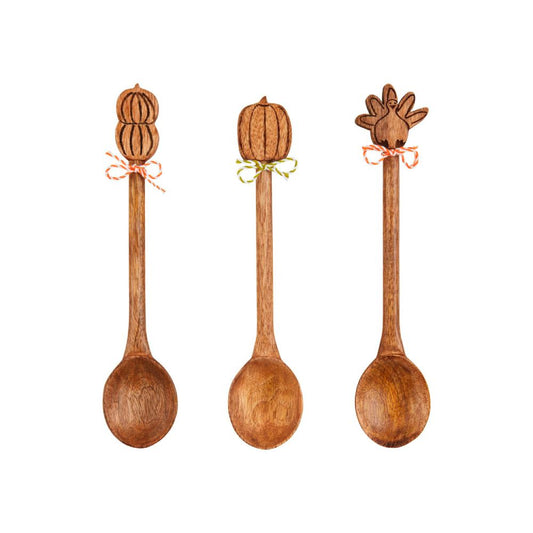 Mud Pie Thanksgiving Character Spoons