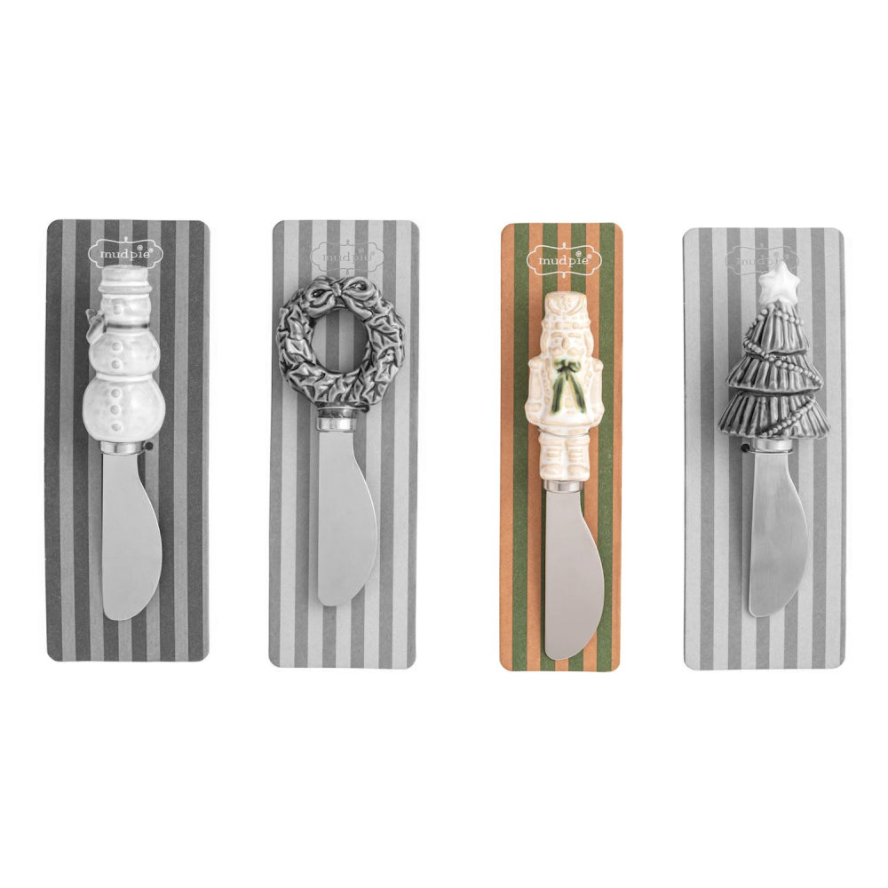 Mud Pie White Christmas Figural Spreaders